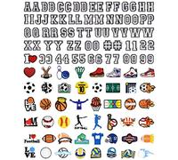 Sports Letters Numbers Charms for Clog Shoe Decoration, Basketball Baseball Hockey Lacrosse Softball Soccer Football Volleyball Sneakers Charm Gift for Boys Girls Kids Teens and Adults