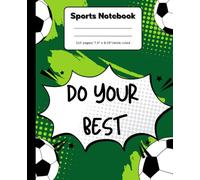Sports Notebook: Labeled for Sports Composition, Wide Ruled, size 7.5 x 9.25 inches, 110 pages, with a very colorful and fun design, perfect for middle school, high school and college students.