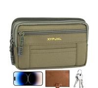 Sports Running Fanny Pack, Breathable Waist Bag, Multi-Pocket Waist Pack, Reflective Running Belt, Hands- Running Holder, Stylish Waist Pack for Fitness, Verde, riferimento Alla descrizione,