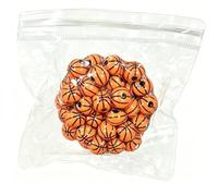 Sports Stress Ball, Soft and Bouncy Stress Ball, Portable Stress-Relief Toy for The Office Desk(Basketball Style Beaded)