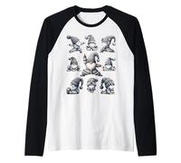 Sports Teacher Gnome Yoga Graphic For Women Funny Yoga Poses Camiseta Manga Raglan