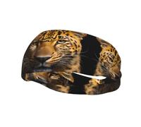 Sports The Deep Eyed Leopard Print - Diademas para hombres y mujeres, transpirable, elástica, para gimnasio, ejercicio, correr