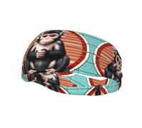 Sports The Silent Monkey - Diademas para hombre y mujer, transpirable, elástica, para gimnasio, ejercicio, correr