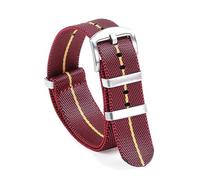 Sports Watch Strap Canvas Nylon Watch Strap 20mm 22mm 18mm Watch Replacement Wristband for Men's Nylon Watch Band(Red Khaki,20mm)