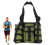 Sports Water Bottle Bag | Adjustable Hiking Shoulder | Multi Pocket Carrier | Workout Bottle Holder, Hydration Shoulder Pouch, Compact Hiking Bag, Carabiner Water Bottle, Gym Shoulder Backpack, Army