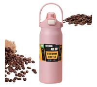Sports Water Bottle - Reusable Thermal Mug Sports Bottle | 1500ml Stainless Steel Waterbottle With Straw & Handle, Portable And Multipurpose Insulated Tea Mug Athletic Mug, Travel Cup