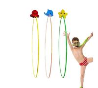 Sports Water SwimA Través De Anillos - Juguetes De Buceo De Piscina 3X, Anillos Flotantes Ajustables, 29.5x29.5in Conjunto De Juegos De Agua Divertidos | Accesorio De Entrenamiento De Natación Portát