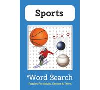 Sports Word Search: 50+ Word Search Puzzles with Easy-to-Read Print about Baseball, Soccer, Basketball and More. 6x9 inches, 110 pages. Perfect Gift for Athletes, Fans, and Puzzle Lovers