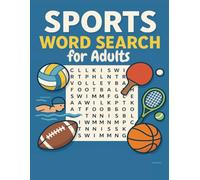 Sports Word Search for Adults: 50 Fun Puzzles Featuring Volleyball, Ping Pong, Football, Swimming & More