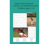 Sports Word Search Soccer and Softball Puzzles Children ages 7-10