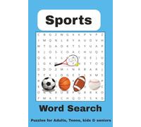 Sports Word Search: Word Search Easy to Read Print about Football, Basketball, Soccer & more| 6x9 inches, 110 pages| 50+ Puzzles… Gift for Sports Fans, holidays and Free Times.