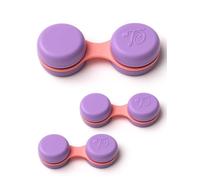 SPORTS WORLD VISION 3PC Estuche para Lentes de Contacto Color macarrón Morado | Estuche Compacto y portátil | Caja solución para Lentes de Contacto Duradera fácil Transportar con el Mismo Color