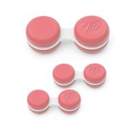 SPORTS WORLD VISION 3PC Estuche para Lentes de Contacto Color macarrón Rosa | Estuche Compacto y portátil | Caja solución para Lentes de Contacto Duradera fácil Transportar con el Mismo Color