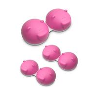 SPORTS WORLD VISION 3PCS Estuches para Lentes de Contacto con diseño Rosa Oso | Estuche Porta Lentes con Diseño Animales Lindos | Estuche de Viaje para Lentes de Contacto de diseño Ligero y portátil