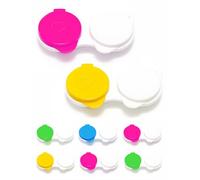 SPORTS WORLD VISION 8PC Estuches para Lentes de Contacto con Tapa abatible | Caja portátil para Guardar Lentes de Contacto de Viaje | Estuches Ligeros y duraderos para soluciones Lentes de Contacto