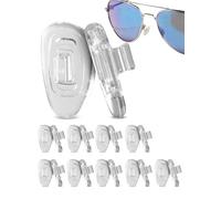 SPORTS WORLD VISION Almohadillas nasales en forma de D de para gafas | Almohadillas nasales de silicona de primera calidad para gafas - 15mm Almohadilla para gafas in 10 pares para gafas graduadas