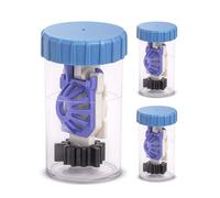 SPORTS WORLD VISION Estuche para Lentes de Contacto de peróxido de hidrógeno (3 Piezas) Recipiente de Limpieza para Lentes de Contacto en Forma de Barril fácil de Transportar para Uso Diario