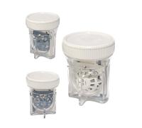 SPORTS WORLD VISION Scleral Estuche para Lentes de Contacto (3 Piezas) Recipiente de Limpieza para Lentes de Contacto en Forma de Barril fácil de Transportar para Uso Diario