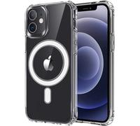 SPORTS XTREME PROGRAM Funda Transparente para iPhone 12/12 Pro, Compatible con MagSafe y Carga inalámbrica, Hybrid TPU, aro magnético, Alta Protección y antiamarilla