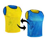 SPORTSBIBS Petos Respirable de Fútbol - Camisetas De Dos Caras De Malla Abierta y Ligera, Chaleco De Entrenamiento para Mujeres, Hombres, Jóvenes y Mayores, Muchos Colores, Sportivo Promozionale