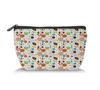 Sportsby - Bolsa de maquillaje para mujer, elementos abstractos de la física, bolsas de maquillaje de gran capacidad, bolsa de aseo de viaje, organizador de accesorios, multicolor, Multicolor_19,
