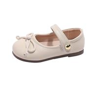 Sportschuh 38 Single Shoes Bowknot First Shoes Buckle Strap Toddler Soft Bottom Breathable Princess Shoes Sneaker Kinder Mädchen, Blanco, 25.5 EU
