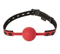 Sportsheets Sportsheets Saffron Vegan Black & Red Silicone Ball Gag, Lockable Strap 300 g