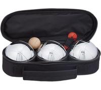 SPORTSIDE - Bolsa para 3 Bolas de Petanca - Juego de Habilidad y Aire Libre - Juego de Bolas - Triplete - 040021 - Metal - Acero - 22 cm - Artículo Deportivo