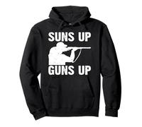 Sportsman Suns Up Guns Up Cazador de Humor de Caza Sudadera con Capucha