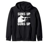 Sportsman Suns Up Guns Up Cazador de Humor de Caza Sudadera con Capucha