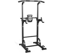 SPORTSROYALS Power Tower Dip Station, Barra de dominadas en casa, 204 kg | Estación de dominadas, regulable en altura, Cojines cómodos, entrenamiento completo, para interior y exterior