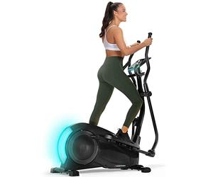 Sportstech - CX700 Eliptica Entrenador, Profesional Elipticas Fitness casa Bicicleta, Inteligente Bicicleta Eliptica para Casa con Freno Magnético y Sistema LED, 12 Programas + HRC y Modo Watt