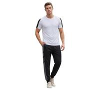 Sportswear Ice Silk Sport: Camiseta de verano de manga corta con pantalones o pantalones cortos casuales - Conjunto de dos piezas transpirable, blanco, L