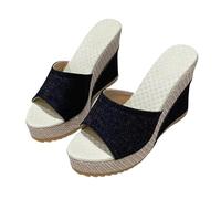 Sportswear Mujer Zapatos Zapatillas Zapatillas Zapatillas de Verano Moda Exterior Sandalias Coreanas Plataforma Cuña Tacón Alto Grueso Plataforma Piso Una Palabra Casual Zapatillas Yoga Zapatos Mujer