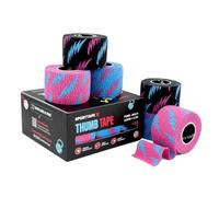 SPORTTAPE 6 Rollos Cinta para Pulgar Halterofilia - 3,8 cm x 4,5 m - Tape antideslizante para CrossFit, hook grip y protección de dedos - Fácil de cortar