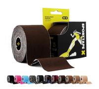 SPORTTAPE Cinta Kinesiológica 5cm x 5m Marrón Oscuro - Kinesiotape Deportivo y Terapéutico, Vendaje Neuromuscular para Rodilla, Tobillo, Fascia Plantar y Músculos, Impermeable Adhesiva, Hipoalergénica