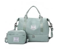 Sporttasche Damen Reisetasche 55L mit Schuhfach & Nassfach groß Gym Bag Faltbar Schwimmtasche Wasserdicht Trainingstasche leicht Duffel Bag für Sport Fitness Reisen (hellgrün), verde claro, Estilo