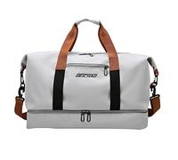 Sporttasche Reisetasche Damen und Herren, Weekender mit Schuhfach & Nassfach, Travel Bag Weekender für Reisen Gym Yoga, Handgepäck Tasche für Flugzeug, gris claro, ver descripción, Ver descripción