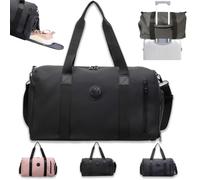 Sporttaschen Reiseschen, Reisetasche für Damen Herren, 46x22x26cm Handgepäck Tasche mit Nassfach & Schuhfach, Weekender Schwimmtasche, Travel Bag,Trainingstasche,Gym Bag, Negro , NO