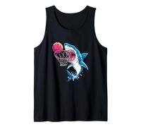 Sporty Shark ama el Disfraz de Baloncesto para niños y niñas Camiseta sin Mangas