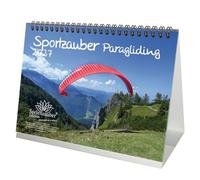 Sportzauber Parapliding - Calendario de mesa DIN A5 para 2027, tiempo libre, deporte, fitness, juego de regalo, contenido: 1 calendario, 1 colgante de Navidad (2 piezas en total)