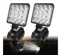 SPORWAY 2 unidades de lámpara con batería para Makita 18 V: LED luz de trabajo con batería foco LED foco portátil para obras de construcción linterna faro para Makita 18 V