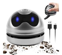 SPORWAY Aspiradora de mesa, pequeña aspiradora de mano, recargable por USB, alta potencia de succión, limpiador de polvo eléctrico, para teclado, escritorio, sofá (gris)