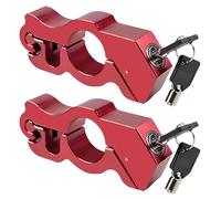 SPORWAY Candado Universal para Moto, Antirrobo Con 2 Llaves, en Aleación de Aluminio, para Scooter, Bicicletas, ATV