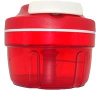 SPORWAY Cortador manual para cebollas y verduras, picadora con cuerda para frutas, nueces, ajo (rojo-2)