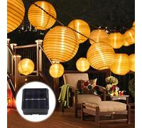 SPORWAY Farolillos solares de 12 m para exteriores, resistentes a la intemperie, 40 luces LED solares para exteriores, IP65, resistente al agua, 8 modos, cadena de luces solares para exteriores, para