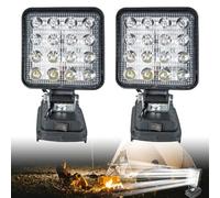 SPORWAY - Juego de 2 luces de trabajo inalámbricas para Makita 18V (lámpara de trabajo LED, proyector LED inalámbrica, lámpara de trabajo portátil, linterna de mano para Makita 18V