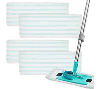 SPORWAY Juego de 4 fundas para mopa Leifheit, de repuesto, compatible con Leifheit Clean Twist M Ergo Micro Duo, paños de limpieza de microfibra para todos los suelos
