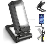 SPORWAY Linterna de Trabajo Led Recargable, Luz Portatil Taller Lampara de Trabajor Banco Energía Linterna Mecanico USB con Base Magnético y Gancho para Hogar, Taller, Automóviles, Camping, Emergencia