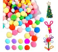 SPORWAY Pompones para Manualidades: 600 Piezas Bolas de Pompones de Acrílico Colorido, Bolas de Peluche Suaves DIY para Artesanía y Decoraciones (10/15/20/25/30 mm)